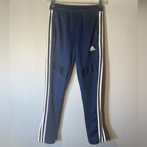 Adidas Kids Blue Joggers with White Stripes